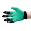 Manusi gradina cu 4 gheare, poliester, latex si ABS, negru si verde, marimea 10 731857