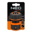 Cupla rapida, cu stop, bimaterial, 3/4", NEO  15-723