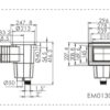 Skimmer standard cu gura micadin ABS  pentru piscine placate cu liner EMAUX EM0130-SV