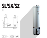 Boiler cu focar lemn-electric Braun 80L, seria SX 80, 75°C, 8 bar, 1200 W