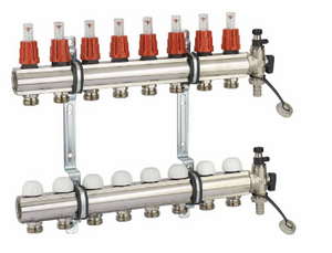 Distribuitor complet 8 cai incalzire prin pardoseala, Carlo Poletti, KF5911008Q